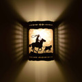 WL322 Bennett Western Wall Sconces in 601 design- Night View