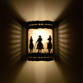 WL322 Bennett Western Wall Sconces in 603 design- Night View