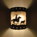 WL324 Star Western Wall Sconces in 601 design- Night View
