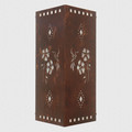 WL205 Evans Southwestern Wall Sconce with Hummingbird Design in Mottled  Copper Finish and White Liner - 18 inches Tall Size