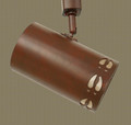 TH11 Rustic Track Light with Deer and Elk Prints Design in Red Rust finish with Silver Mica liner -hidden power cord