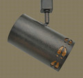 TH11 Rustic Track Light with Deer and Elk Prints Design in Dark  Bronze finish with Amber Mica liner -hidden power cord