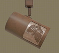 TH18 Rustic Track Light with Pine Cone Design in Nature Brown finish with Silver Mica liner- power cord hidden