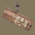TH271 Southwestern Extended Track Light with Kokopelli design- shown in Antique Copper Finish with silver mica liner