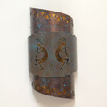 Koko wall light with amber mica liner-