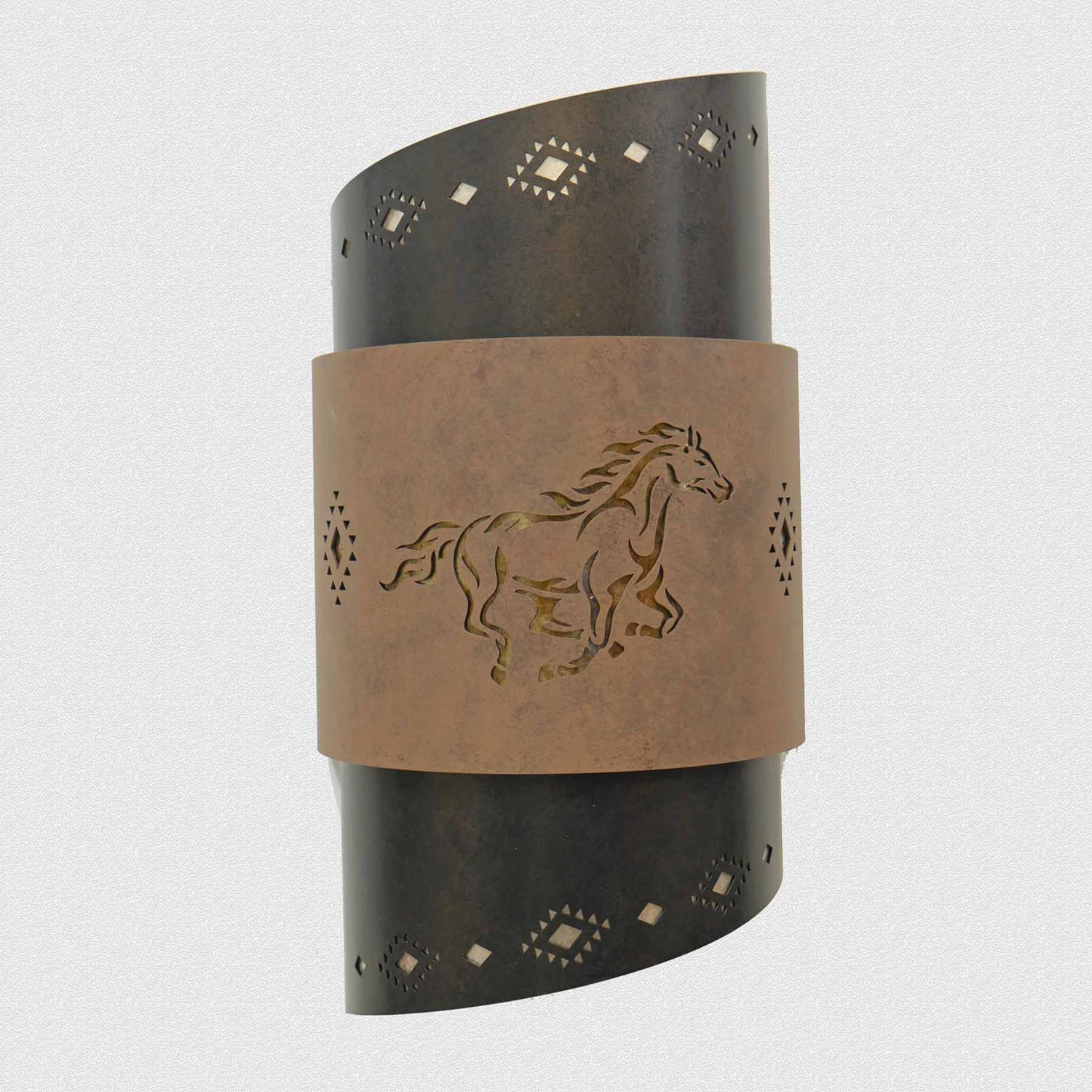WL181 Nambe Southwestern Two Tier Twist Style Wall Sconce