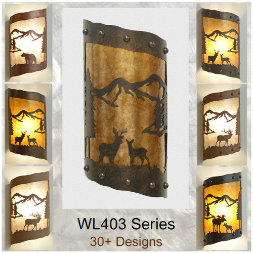 WL403 Ashland Rustic Wall Light- Over 30 Designs, 15 Finishes and More