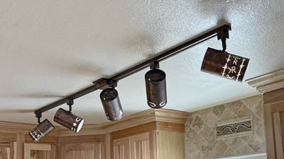 rustic directional lighting