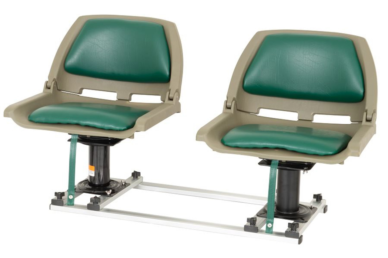 Tandem Green Locking Swivel Seats w/ 7 Pedestals from Sea Eagle - Angling,  Pedestals and Swivel Seats