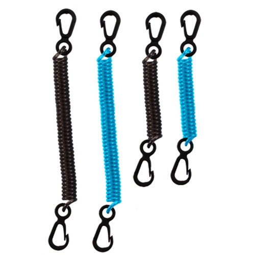 Dry Doc Coiled Tether 4-Pack:  Variable Colors: Black and Teal