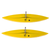 HD Canoe Stabilizer Float with Stem and Pin - Yellow - Pair