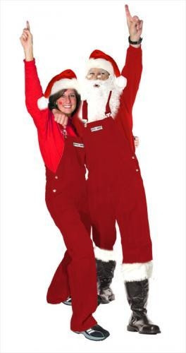 Solid Red Santa Claus Bib Overalls | Game Bibs