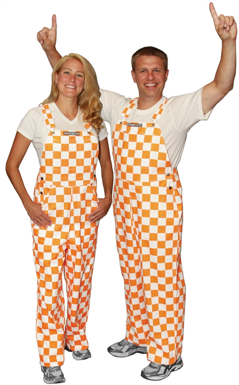 Tennessee Volunteer Orange & White Checkered Game Bib Overalls