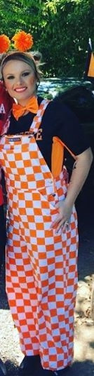 Tennessee Volunteer Orange & White Checkered Game Bib Overalls