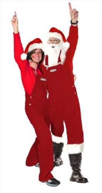 Solid Red Santa Claus Bib Overalls