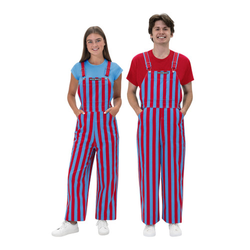 Light Blue & Red Adult Game Bibs
