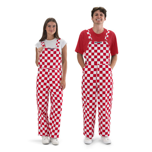 Red & White Checkered Adult Game Bibs