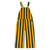 Green and yellow striped toddler Game Bibs overalls with adjustable straps, front bib pocket and Game Bibs logo.