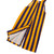 Purple and yellow striped toddler Game Bibs overalls with snap-open legs for easy dressing and diaper changes.