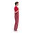 Profile view highlighting the two side buttons on scarlet and grey game bibs.