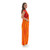 Red and yellow striped sports fan overalls side view showing pocket and two waist buttons.