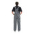 Back angle of black and silver striped game bibs, showcasing the secure cross-back design on a mod