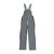 Flat lay product photo of black and silver striped game bibs with a clean two-button side closure.