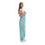 Profile view highlighting the distinct two-button side closure on teal and white game bibs.