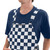 Navy Blue & White Checkered Adult Game Bibs