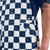Navy Blue & White Checkered Adult Game Bibs