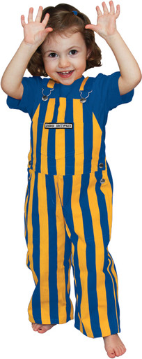 Navy Blue and Yellow Striped Toddler Game Bibs - Game Bibs