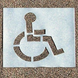 Handicap Parking Lot Stencil - Oaks Batter Up Texas