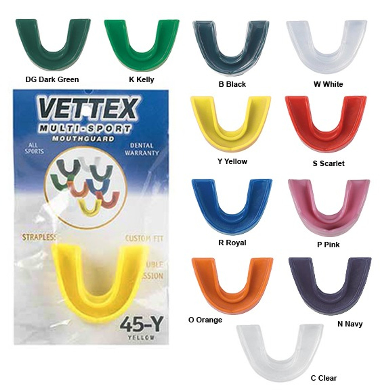 Vettex Adult Football Mouthpiece with Lip Guard - FREE SHIPPING