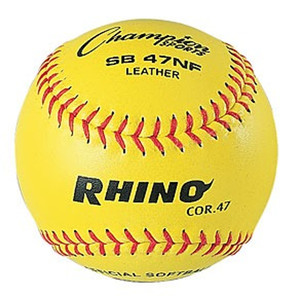 Rhino SB47NF Optic Yellow 12 Softballs - Oaks Batter Up Texas