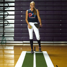 Jennie Finch Foam Back Softball Pitching Mat With Powerline