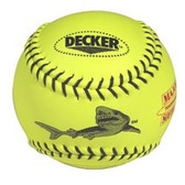 Decker Black Shark 12'' Yellow Leather Fastpitch Softball