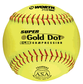 Worth YS44RSA3 Super Gold Dot ASA Slowpitch Softball