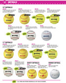 Rhino SB112L Optic Yellow 12" Softballs