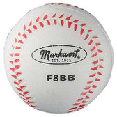 8"FOAM BASEBALL WHT W/RED SEAMS