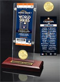 Houston Astros 2017 World Series Champions Ticket & Bronze Coin Acrylic Desk Top