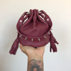 Queendom Studded Leather Mini Bucket Bag - MORE COLORS