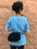 Pom Pom Mongolian Fur & Leather Waist Bag 