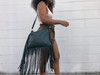 Large Fringe Crossbody Leather Bag - MORE COLORS