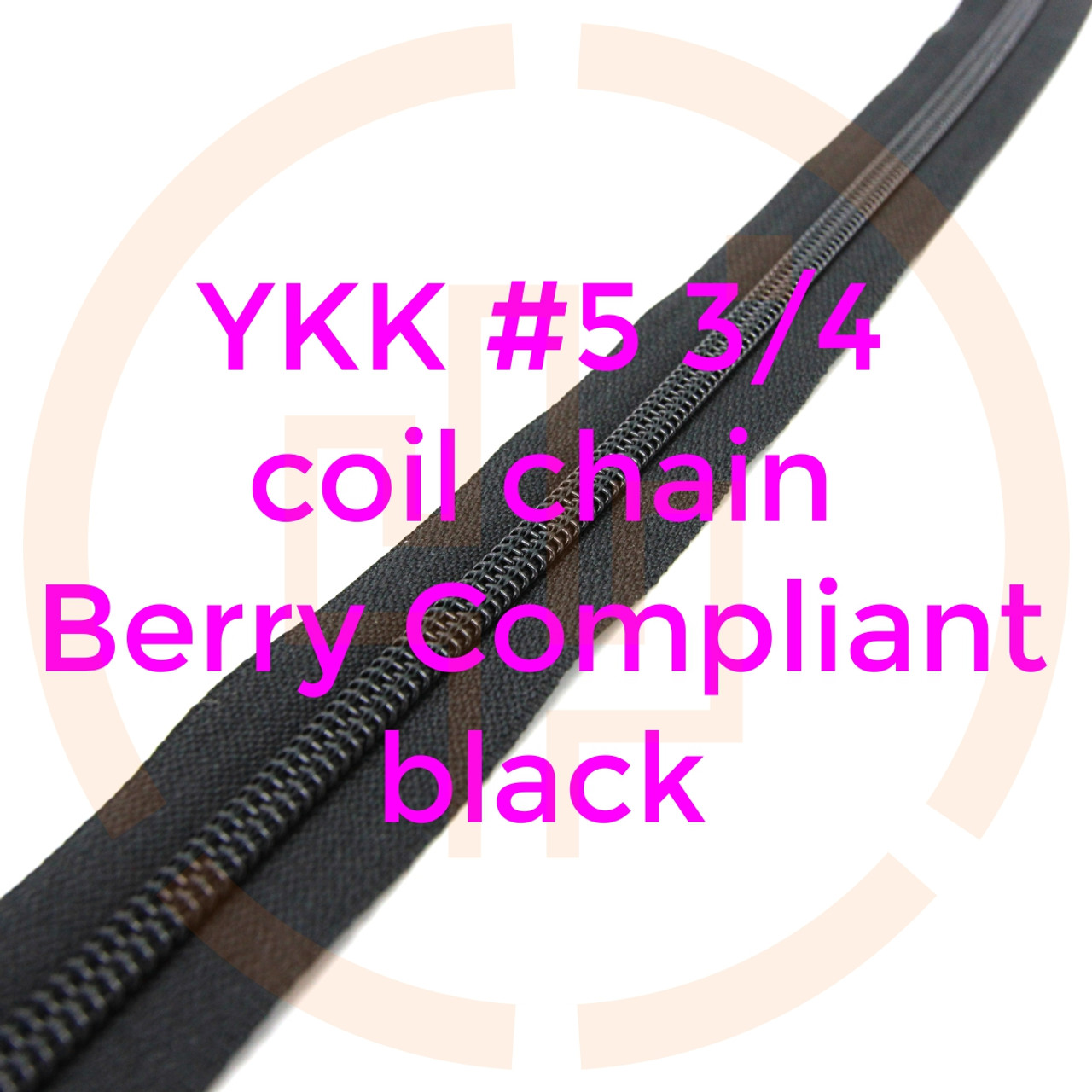 Continuous Chain Zipper YKK® #5 Nylon Coil by The Yard with Slider Mak