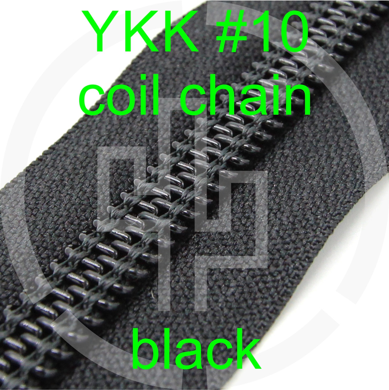 YKK #10 Coil Zipper Tape - Black