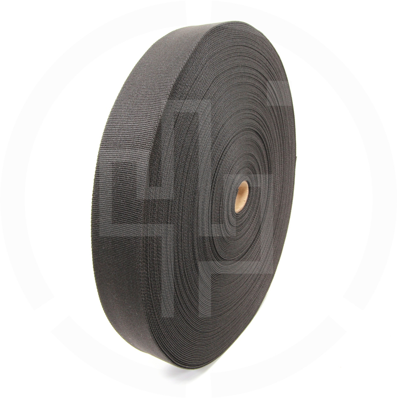 2 inch (50mm) tubular nylon webbing, Berry compliant, IRR compliant,  solution dyed black whiskey two four