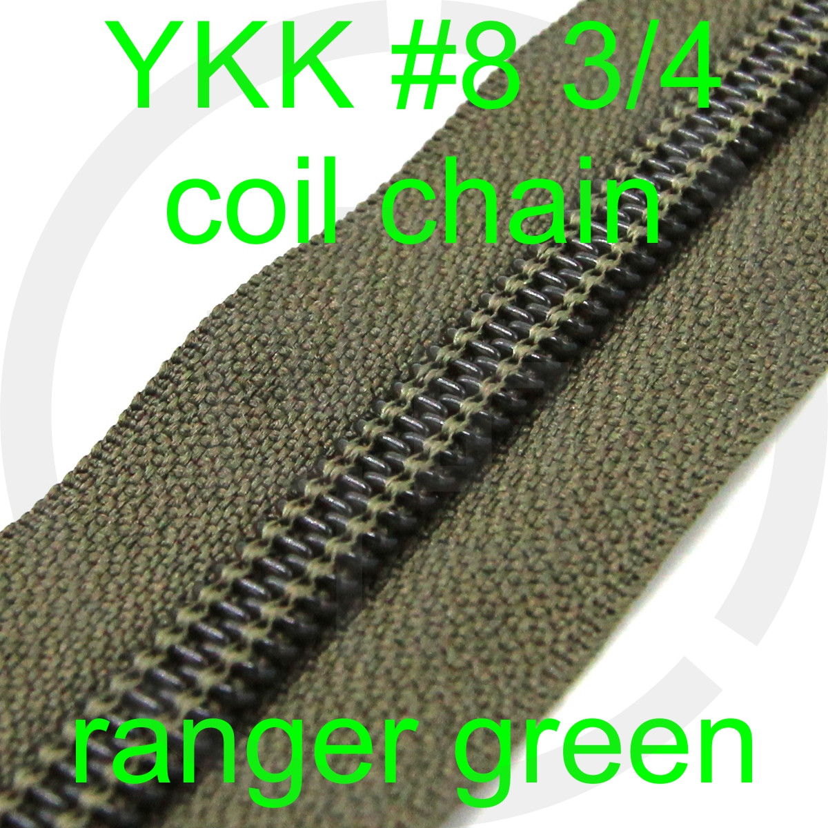 8 YKK GOV 3/4 coil chain zipper milspec A-A-55634, Berry compliant