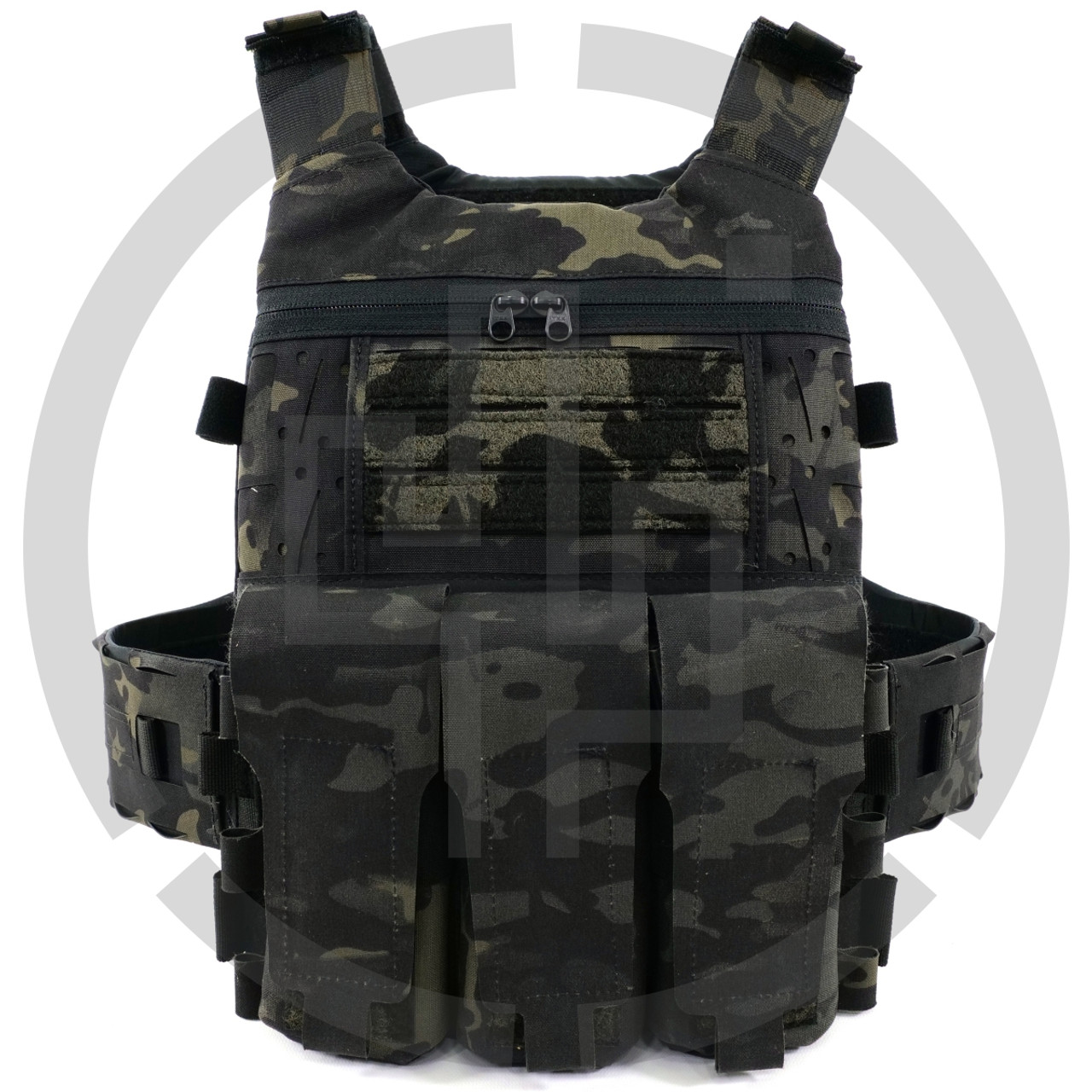 Low Vis LV-119 Slick Plate Carrier Tactical Quick Release Vest w/ Mag  Cummerbund