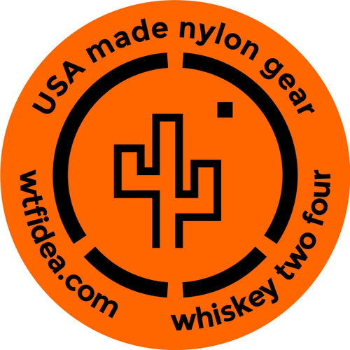 WTF Sticker Orange on Black w/ Border Text 3" Circle