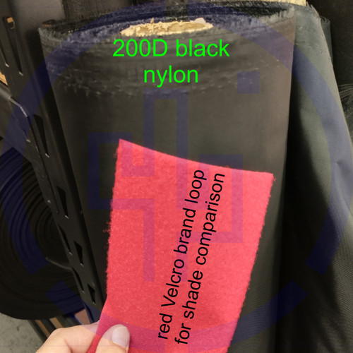 200D nylon, coated, Berry compliant, 60" wide, black
